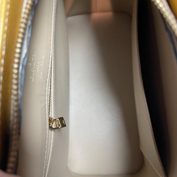 Louis Vuitton Vintage Houston Yellow Monogram Vernis Leather Tote - Preowned - Picture 12 of 16